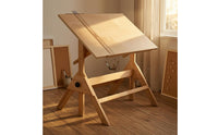 Adjustable Drafting Table L-Square Included Wooden Drafting Table Slanted Tabletop Furniture