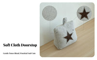 Stitched Carry Loop Herringbone Door Stop Anti-Collision Weighted Textile Door Stopper for Floor