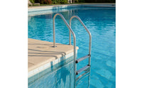 Pool Steps with Handrails Flange-Mounted Stainless Steel Pool Ladder Anti-Slip