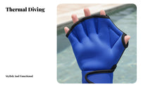 2 Pieces Keeps Hands Warm Webbed Swimming Gloves Non-Slip Neoprene Diving Gloves Skin-Friendly for Swimmers, Athletes, Snorkeling, Pool