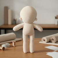 DIY Doll Supple Soft Velvet Textile Blank Doll for Crafters, Hobbyists