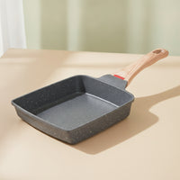 Square Frying Pan Nonstick Egg Pan Non Skillet for Individuals, Students, Small Kitchens, Dorms, Rv