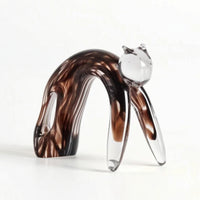 Cat Figurine Handmade Animal Sculpture Artisan for Desk, Collectors