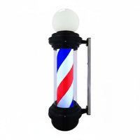 Waterproof Rotating Barber Pole Light Weatherproof LED Barber Pole Light High Brightness Illuminated Sign Energy Saving for Barbers, Hair Stylists, Outdoor, Storefront