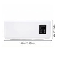 Wall-Mounted Electric Heater Dark Panel Panel Electric Wall Heater Rectangular Home Heating
