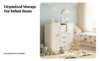 Wheeled Multi-compartment Storage multi-functional unit Large Capacity children's Cacompartmentet Rounded Edges