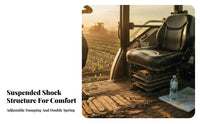 High-Density Foam Cushion Tractor Shock-Absorbing Seat Slide Rail Mount Forklift Replacement Seat Effortless Sliding Rails