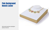 Jewelry Display Stand, Leather Tray, Greenstone Bracelet Holder, Necklace and Ring Organizer, Artistic Design, Counter Cabinet,