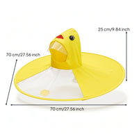 Yellow Duck Raincoat Lightweight Hooded Rain Poncho Long-Lasting Hooded Raincoat Handshands-off for Rainy Days, School Runs