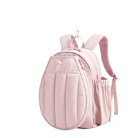 Quilted Tennis Backpack Soft-Shell Shoe Compartment Tennis Bag Shoe Compartment Backpack Padded Shoulder Straps