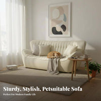 pet-resistant Resistant Sailboat-Shaped Sofa Minimalist Design Living Room Furniture Nordic design Couch Light Luxury Aesthetic for Small Apartment Dwellers, Pet Owners, Interior Designers, Home, Lounge Area, withoutice