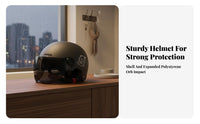 Electric Bike Helmet 3C Certified with Visor Four-Season Secure Headwear for Men, Motorcyclists, Commuting, Daily Travel, Outdoor