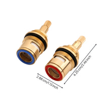 2 Pieces Replacement Brass Faucet Ceramic Good Sealing Faucet Ceramic Stem Solid Plumbing Part High-Quality for DIYers, Plumbers, Kitchen
