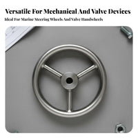 Rust-Resistant Stainless Steel Handwheel Sturdy Construction Welded Pipe Handwheel Long-Lasting Spoked Valve Wheel High Hardness for Machinists, Maintenance Workers, Factory Operators, Plumbing Systems, Workshops, Factories