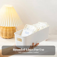 Narrow Container with secure hold adaptable Clear Tote with secure holds for Students