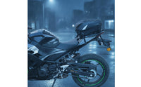 Expandable Motorcycle Tail Bag Hard Shell Motorcycle Rear Seat Bag Large Capacity Backpack Multifunctional for Commuters, Outdoor Riding, Daily Commuting