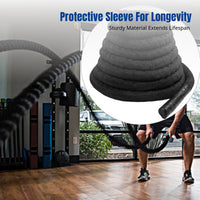 Battle Rope, Iron Ring, Power Training, Home Gym, Protective Sleeve