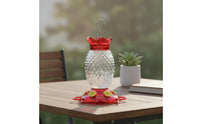 Decorative Hummingbird Feeder Easy to Hang Hanging Hummingbird Feeder Wide Mouth Outdoor Bird Waterer Leak-Proof for Patio, Yard