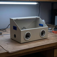 Dust-Proof Work Box Slanted Top Dust Collection Box Hand Grips for Workshop