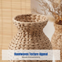 Handmade Grass Woven Vase, Japanese Style, Minimalist Home Decor Accent