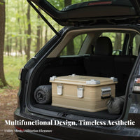 Large Capacity Aluminum Cargo Case Portable Camping Organizer Heavy Duty Storage Container Stackable Design for Outdoor Enthusiasts, Travelers, Car Owners, Road Journeys, Travel, Emergency Preparedness, Shopping