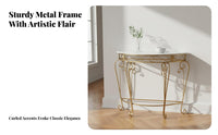 Iron Console Table Sturdy Structure for Corridor