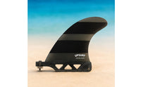 Curved Single Fin Translucent Fiberglass Fin Gray Water Sports Gear