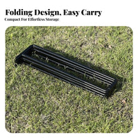 Camping Stand Foldable Stainless Steel Ground Rack Easy Assembly Foldable Outdoor Rack for Campers