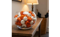 48 Pieces Mini Artificial Pumpkins Glossy Mini Faux Pumpkins Small Decorations for Window Displays, Table Centerpieces