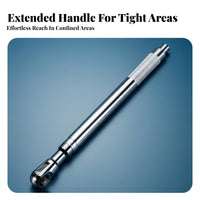 High Rotational Force Ratchet Extension Bar Labor-Saving Design Extendable Ratchet Wrench Tight Space Reach Wrench Extender Bar Heavy Duty for Auto Repair Technicians, Maintenance Workers, DIY Enthusiasts, Workshop, Garage
