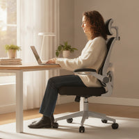 Office Chair Breathable Ergonomic Chair with Support Adjustable for Students, Esports Participants, Study Room