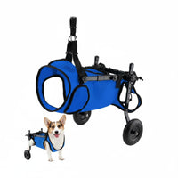 Adjustable Frame Dog Wheelchair Lightweight Pet Mobility Cart Breathable Material Dog Walking Wheels for Disabled Pets, Small Dogs