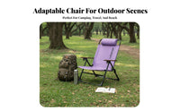 Lightweight Adjustable Reclining Lounger Folds in Seconds Camping Chair No Assembly Required Portable Seating Ergonomic Support for Campers, Beachgoers, Anglers, Beach, Travel, Picnics, Fishing
