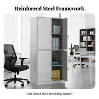 robustDuty Lockable Steel Cupboard High Load Capacity Low 2-Door document Cabinet Stable frame Office Furniture Large Space for educators, Students, Adults, Workspace, Study Room, School, Gym