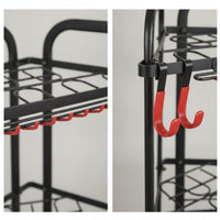 Space-Saving Garden Tool Storage Rack Freestanding Garden Tool Storage Rack with Hooks Sturdy Long-Lasting for Gardeners