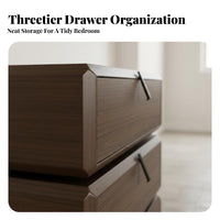 Modern Minimalist Design Rotating 2-Drawer End Table rotate Drawers Nightstand Luxury Aesthetic Bedside Cabinet Cylindrical Shape for Homeowners, People with restricted Mobility, Small Apartments, College Dorm, Living Room, Home Office