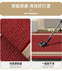 入户门地垫大门口高级进门垫耐脏防滑垫新年乔迁新居家用玄关脚垫 花朵进宅大吉 80x120cm新升级【耐脏防污】比利时绒