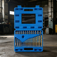 49 Pieces Multi-Purpose Nut Extractor Drill Bit Set Storage Case Broken Screw Extractor Kit Strong Grip Hex Screw Removal Tool Set High Hardness for Mechanics, Technicians, DIY Users, Workshop, Repair Shop, Garage