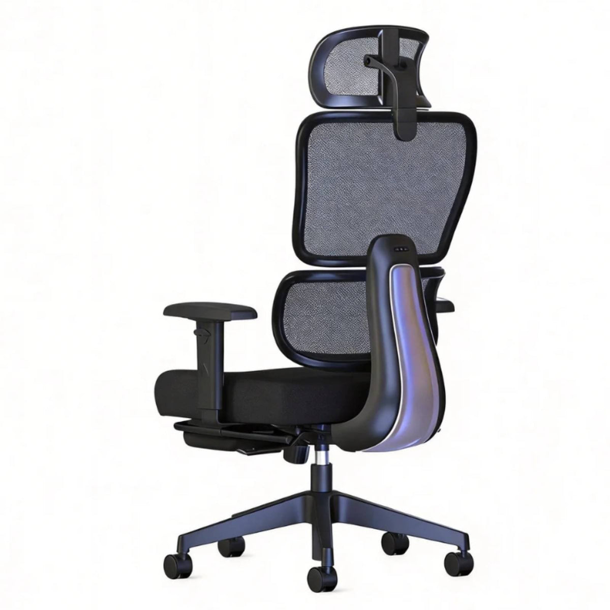 Adjustable Height Ergonomic Gaming Chair Support Medium-Back Mesh Swivel Seat Rolling Caster Wheels Office Furniture Easy Assembly for Gamers, Telecommuting Workers, Students, Workspace, Game Room