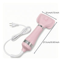 2-in-1 Pet Grooming Dryer Brush Adjustable Temperature Dog Hair Dryer with Brush Portable Cat Grooming Blower Fast-Drying for Dogs