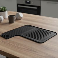 Silicone Top Mat Non Slip Counter Protector Heat Resistant Easy to Clean for Homeowners, Office Staff, Countertop, Break Room