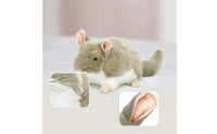 Chinchilla Stuffed Toy Soft Chinchilla Stuffed Animal Stuffed Toy with Tail Furry Cuddly for Children, Desk Decoration