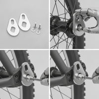2 Pieces Electric Bicycle Force Arm Stainless Steel Force Arm with Screw and Washer Cycle Part M14 Hardware Two-Hole