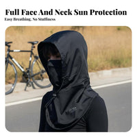 Full Face Sun Cover UPF 50+ Full Face Sun Hood Cooling Balaclava Hood Breathable Protection Neck Gaiter Wind & Particles