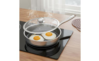 Even Heating 304 Stainless Steel Pan Scratch Resistant Non-Stick Honeycomb Frying Pan for Home Kitchen