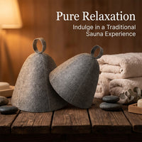 Sauna Hat for Women and Men Made from Wool Felt Material, Lightweight Unisex Cap for Steam Room and Banya, Reusable Heat Protection