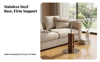 Vintage & design C-Shaped height-adjustable Table Sintered Stone primary living Room Furniture Height-Adjustable Sturdy Construction for Homeowners, Apartment Dwellers, telecommuter Workers