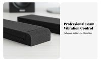 2 Pieces Reduces Vibration Studio Monitor Foam Pad Sound Dampening Studio Monitor Pad Non-Slip Design High Density Foam Speaker Base Recoil Stabilizer for Audiophiles, Music Producers, Home Theater, Desktop