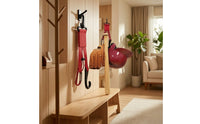 Multifunctional Gear Hanger with Hooks Long-Lasting Sports Gear Organizer Adjustable Rack Heavy-Duty for Baseball Players, Garage, Fence