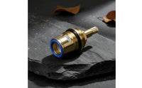 Splined Faucet Valve Quick Opening Brass with Ceramic Disc Long-Lasting Faucet Valve Core Smooth for Plumbers